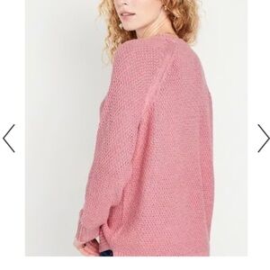 💞NWT OLD NAVY Textured Pullover Tunic Sweater Color ROSE💞